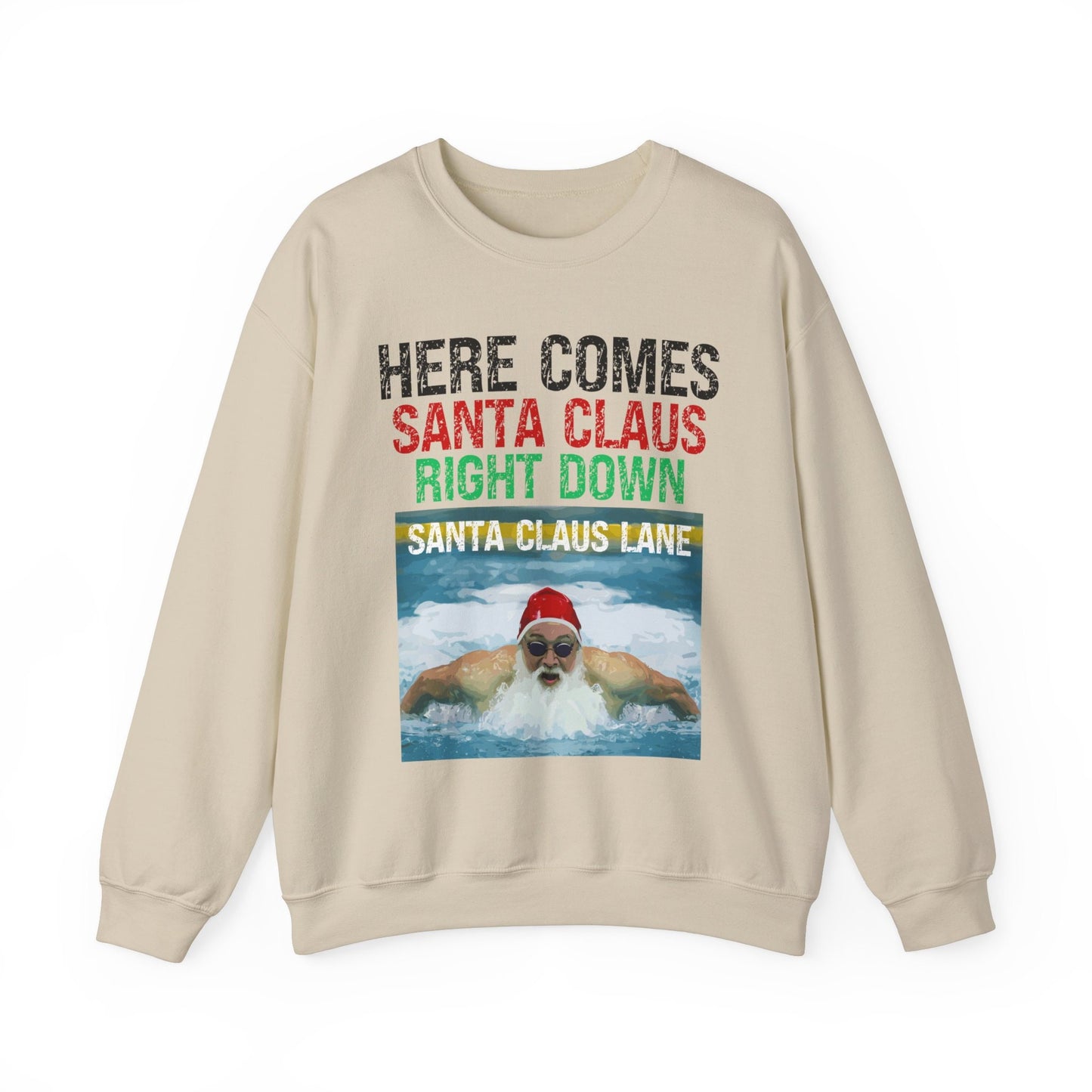 Sweatshirt for swimmers, Santa's Lane, Ogly Sweatshirt