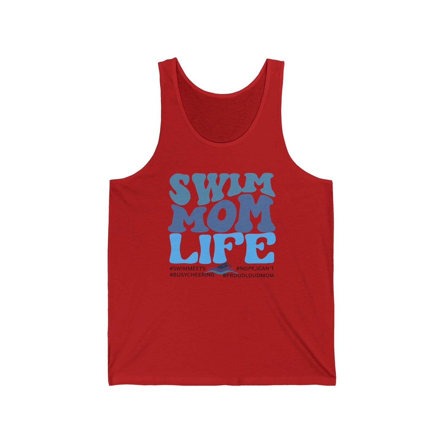 Swim Mom Life Tank Top, Perfect Gift for Aquatic Moms, Summer Apparel, Swim Team Support, Swim Coach Gift