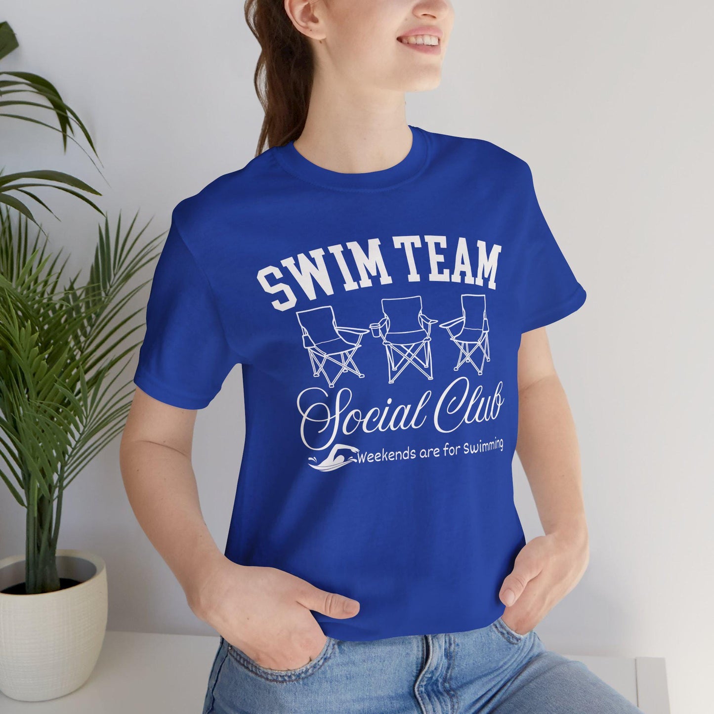 Swim Team Club Shirt – Summer Pool Day Tee for Swimmers, Moms & Beach Fun, Social Club, Lawn chairs
