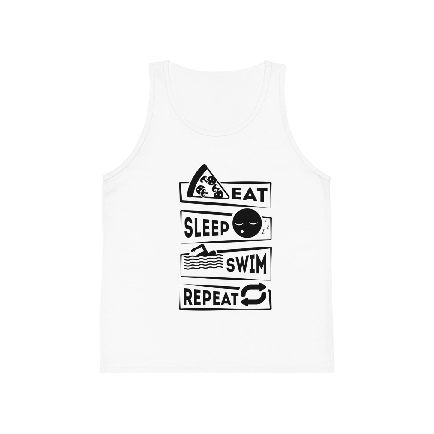 Eat Sleep Swim Repeat, Swimming Shirt, Kid's Jersey Tank Top