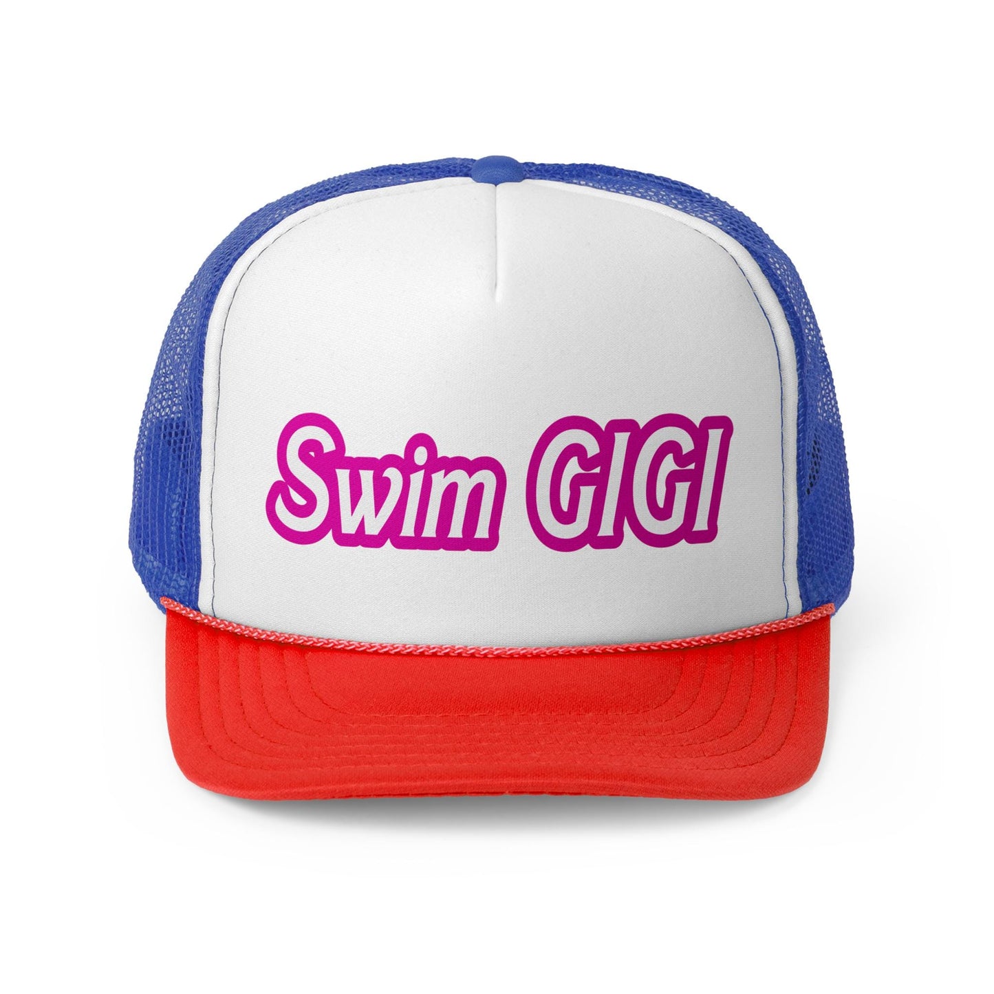 Swim GIGI | Pink Otto Trucker Hat | Team Hats | Gift for a Friend | Summer Cap | Pink Hat