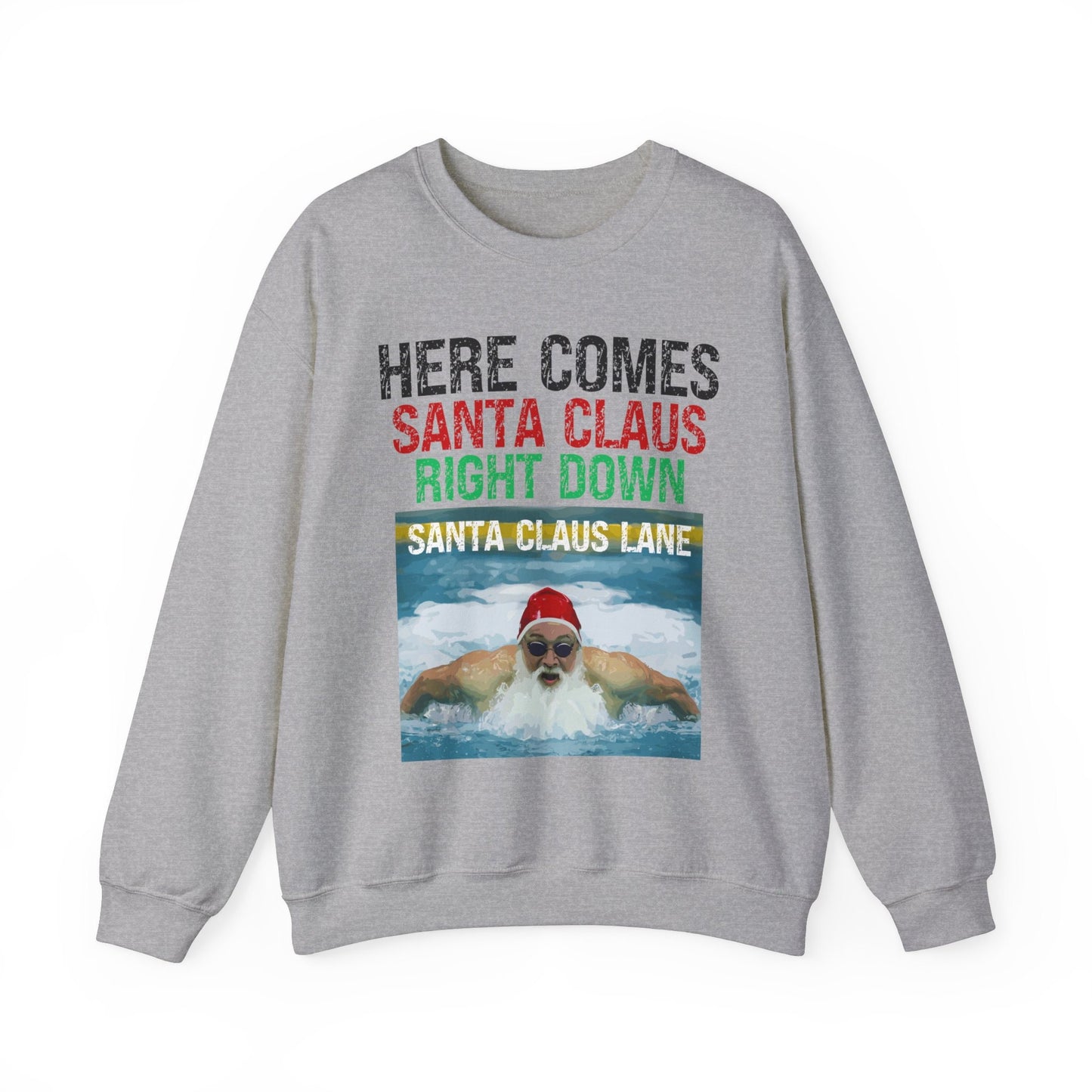 Sweatshirt for swimmers, Santa's Lane, Ogly Sweatshirt