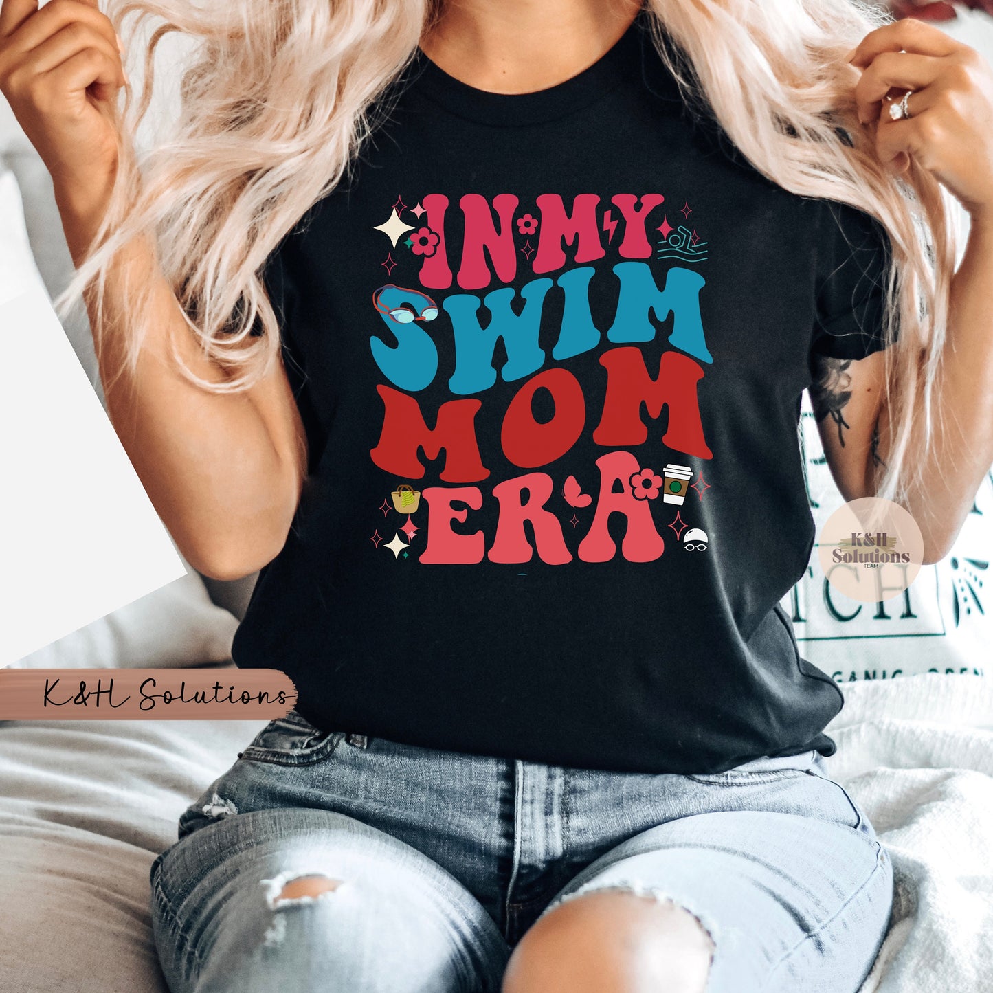 In my Swim Mom Era, Swimming Gifts, Swimmer Shirt, Swim shirt Team Shirt, Black Proud Swim Mom, Summer swim Shirts, Swim Mom Shirt