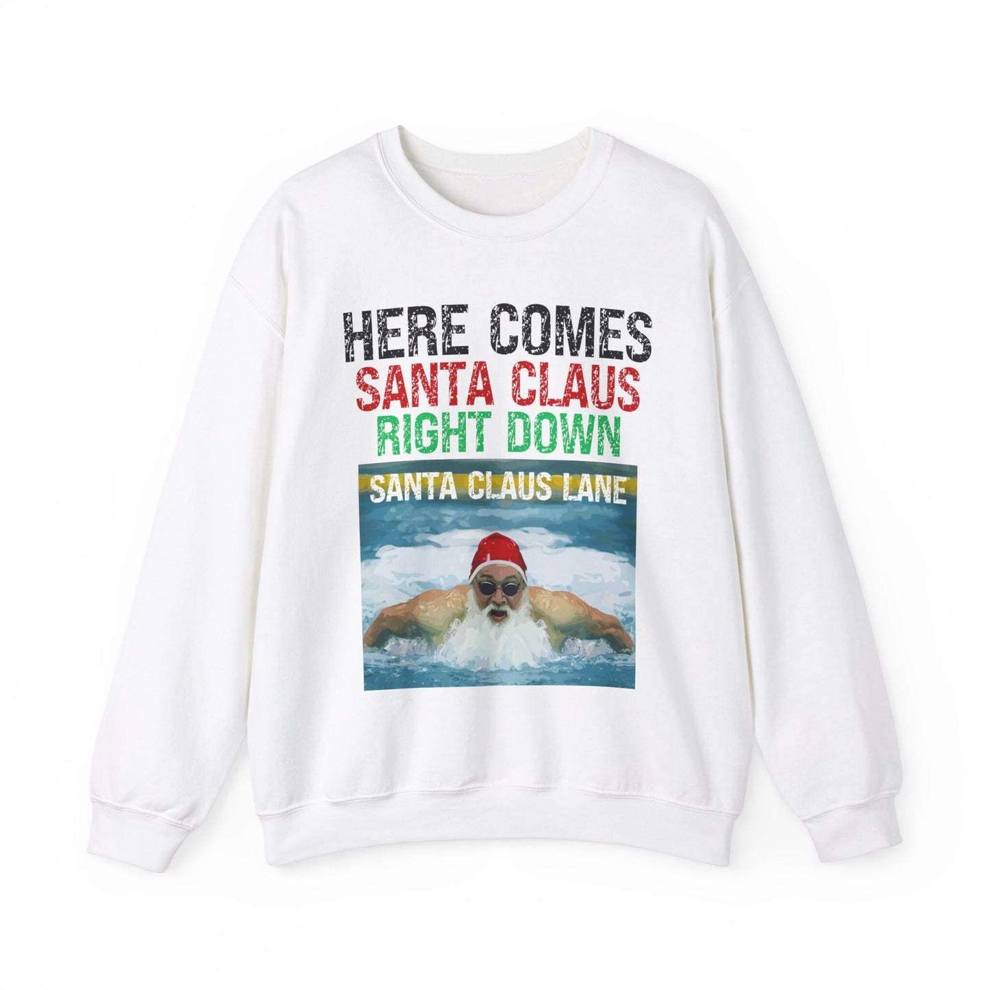 Sweatshirt for swimmers, Santa's Lane, Ogly Sweatshirt