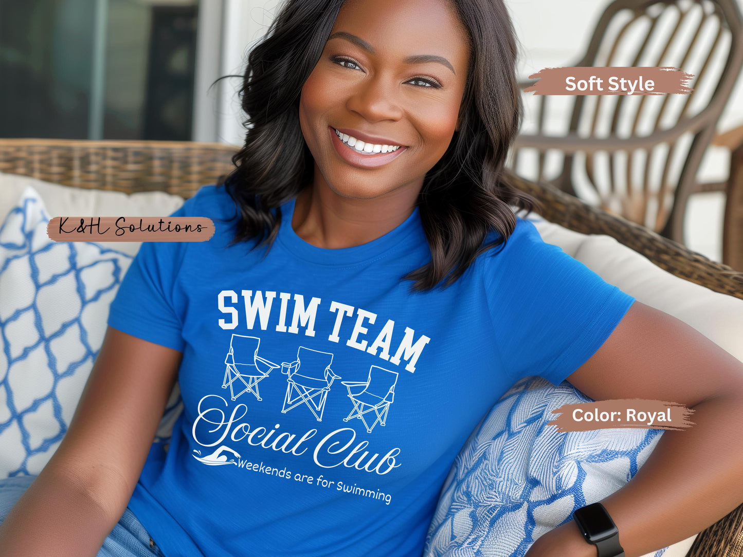 Swim Team Club Shirt – Summer Pool Day Tee for Swimmers, Moms & Beach Fun, Social Club, Lawn chairs