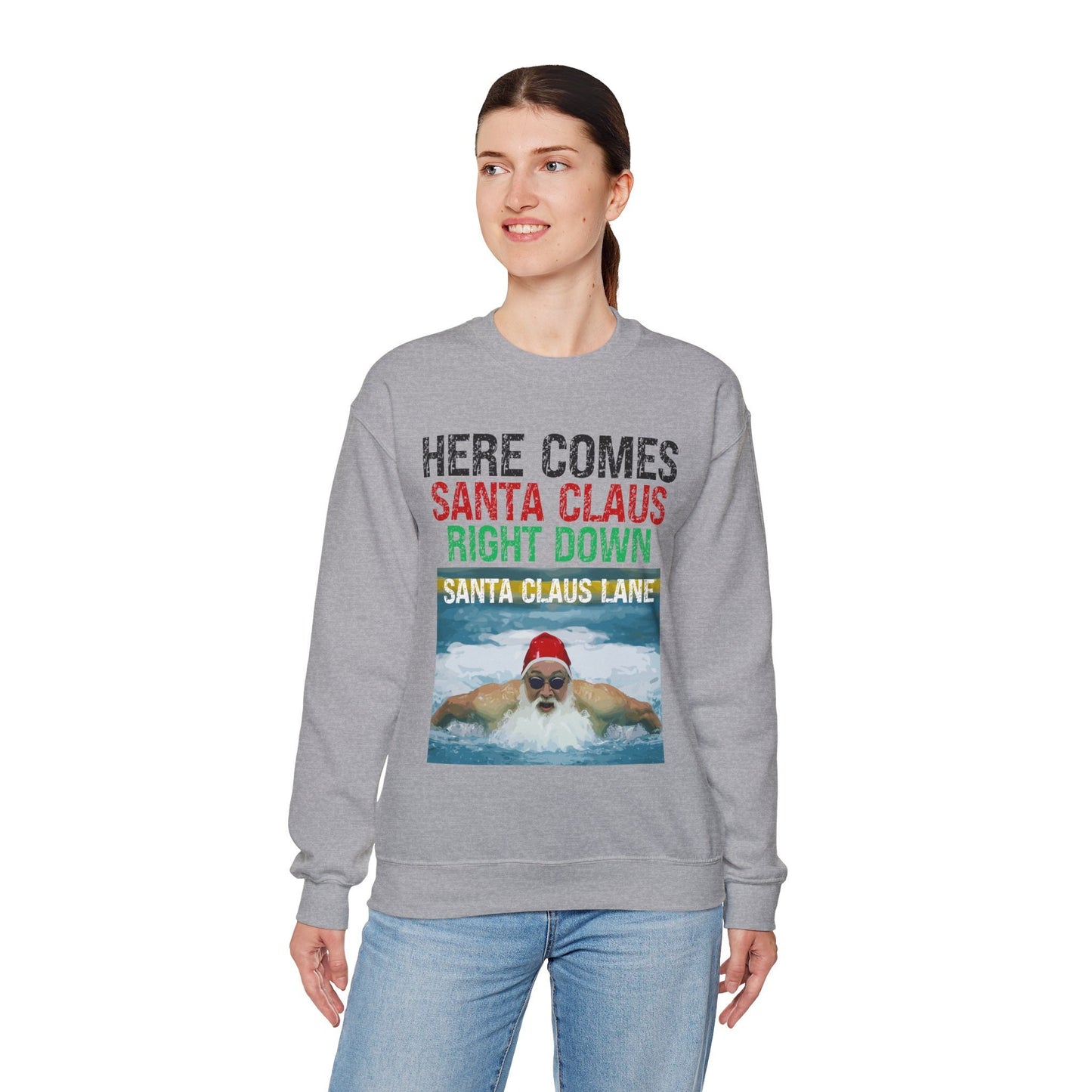 Sweatshirt for swimmers, Santa's Lane, Ogly Sweatshirt