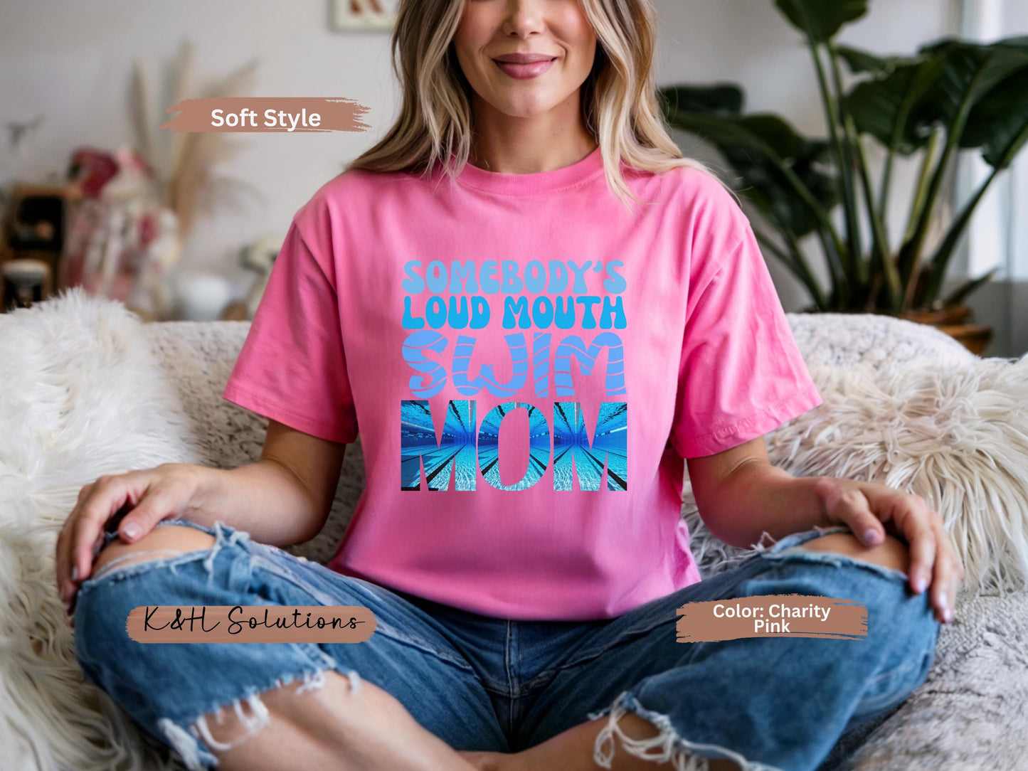 Loud and Proud Swim Mom Shirt | Summer Pool Tee for Swim Meets and Mothers Day Gift