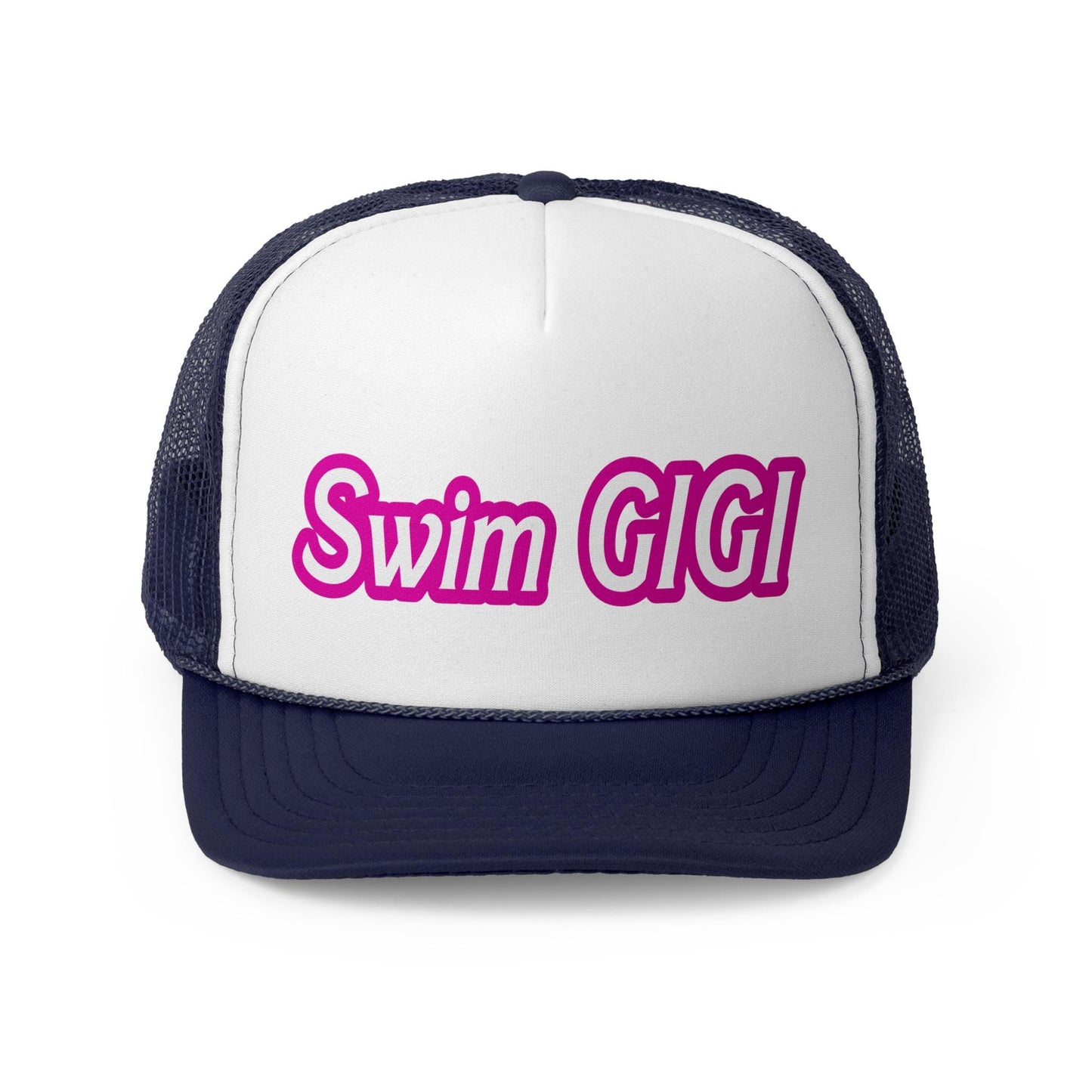 Swim GIGI | Pink Otto Trucker Hat | Team Hats | Gift for a Friend | Summer Cap | Pink Hat