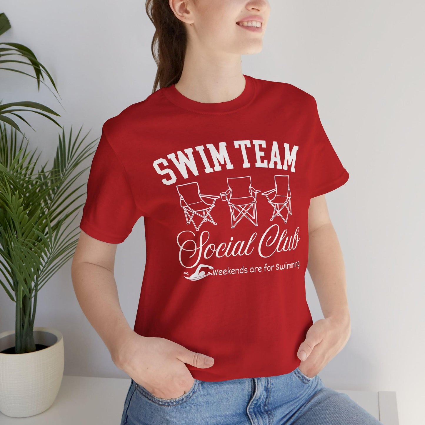 Swim Team Club Shirt – Summer Pool Day Tee for Swimmers, Moms & Beach Fun, Social Club, Lawn chairs
