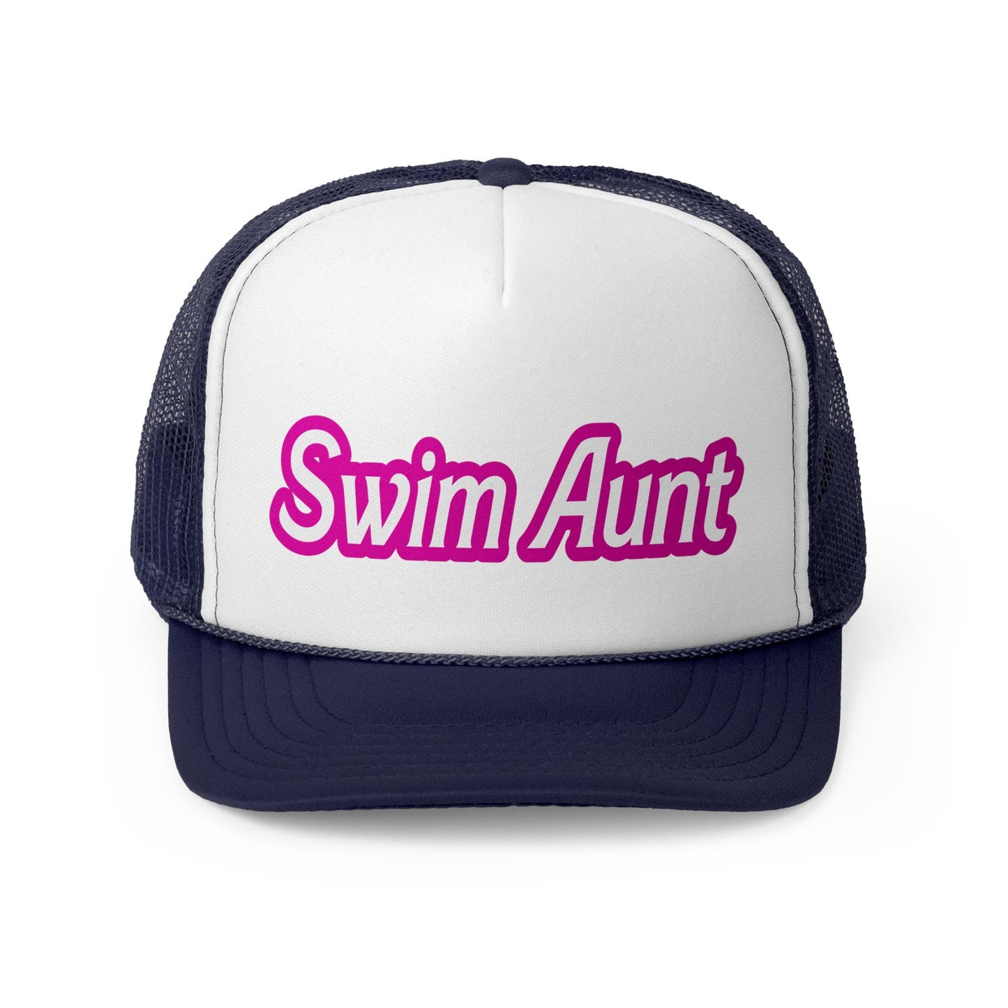 Swim Aunt Cap | Pink Otto Trucker Hat | Team Hats | Gift for a Friend | Summer Cap | Pink Hat